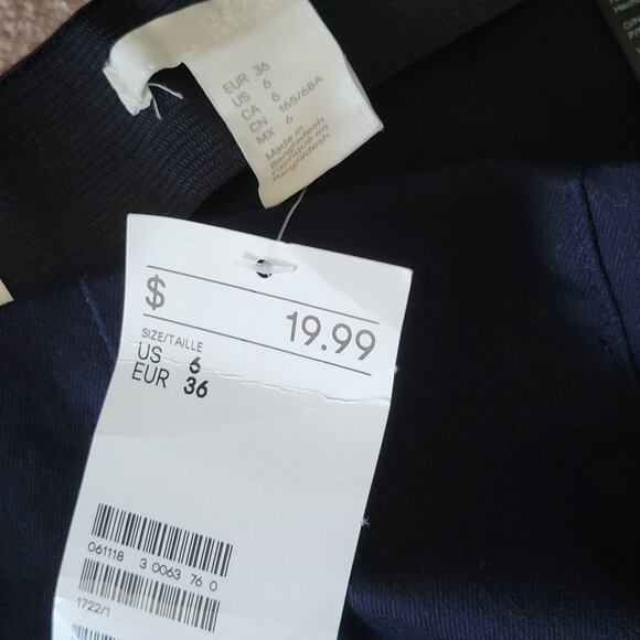 NEW H&M Pants Skinny Super Stretch Navy Blue Pants Brand New NWT - Picture 3 of 6